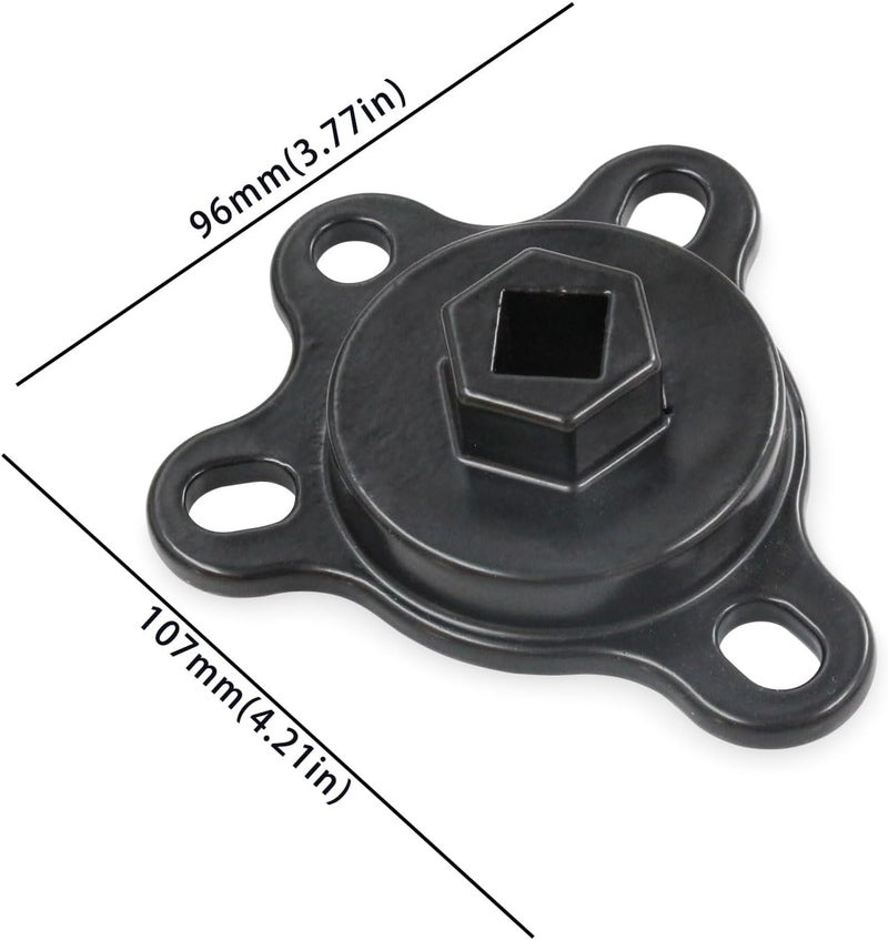 LVOUP Crankshaft Turning Tool Engine Rotation Adapter Tool Compatible for Chevy or Ford V8 Engines Black - Image 2